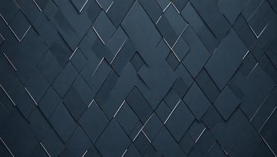 The primary subject of the image is a blue wall with a pattern of black and silver squares. The setting is a room with a blue wall, and the visual style is a patterned wallpaper. The dominant colors are blue and silver, creating a modern and sophisticated atmosphere.