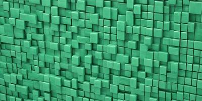 The primary subject of the image is a green wall with a pattern of green squares. The setting is a room with a green wall, and the visual style is a close-up of the green wall. The dominant colors and overall atmosphere are green and vibrant, creating a lively and fresh environment.