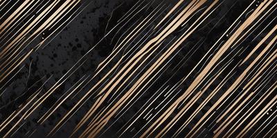 The primary subject of the image is a pattern of gold and black stripes. The setting is a black and white background, which creates a contrasting visual style. The colors and mood of the image are predominantly black and gold, giving it a sophisticated and elegant appearance.