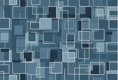 The primary subject of the image is a blue and white patterned wallpaper. The setting is a room with a blue background, and the visual style is a digital art or illustration. The dominant colors are blue and white, creating a calm and soothing atmosphere.