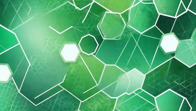 The primary subject of the image is a close-up of a green and white pattern, which appears to be a combination of a green background and white shapes. The setting is a green background, and the visual style is a close-up of the pattern. The colors and mood of the image are predominantly green and white, creating a calm and soothing atmosphere.