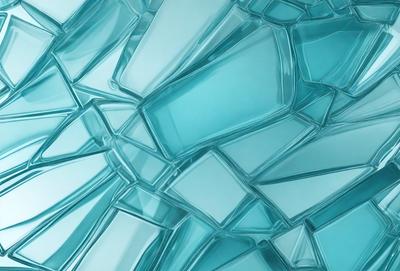 The primary subject of the image is a blue glass tile, which is the main object, scene, or focus of the image. The setting or background features a blue glass tile wall, which is the environment, backdrop, or surface visible in the image. The visual style of the image is a photo, as it is a real-life photograph of the blue glass tile. The dominant colors in the image are blue and white, creating a calm and soothing atmosphere.
