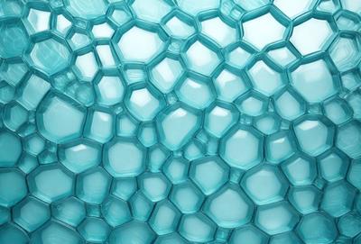 The primary subject of the image is a close-up of a blue, textured surface, possibly a wall or a piece of art. The setting appears to be indoors, with the blue surface being the main focus of the image. The visual style is a close-up, which emphasizes the intricate details of the blue surface. The colors and mood of the image are predominantly blue, creating a calm and serene atmosphere.