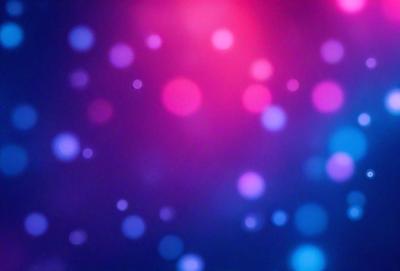 The primary subject of the image is a purple background with a pattern of brightly colored dots. The setting appears to be a dark room, possibly a nightclub or a similar venue. The visual style of the image is a combination of a photo and a digital art, creating a unique and eye-catching effect. The colors and mood of the image are vibrant and energetic, with the purple background and the bright dots creating a lively atmosphere.