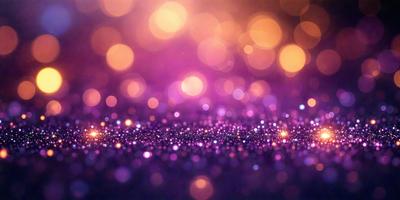 The primary subject of the image is a purple background with a pattern of bright, shining lights. The setting appears to be a dark room, and the visual style is a combination of a photo and digital art. The colors and mood of the image are predominantly purple, with the bright lights adding a sense of energy and vibrancy to the scene.