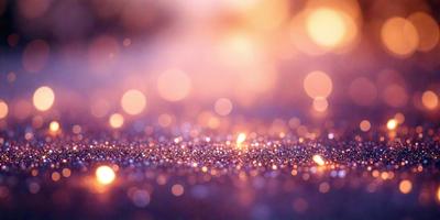 The primary subject of the image is a close-up of a purple background with a pattern of bright, shining lights. The setting appears to be a dark room, and the visual style is a combination of a photo and digital art. The colors and mood of the image are predominantly purple, with the bright lights adding a sense of energy and vibrancy to the scene.
