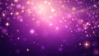 The primary subject of the image is a purple background with a multitude of sparkling stars. The setting is a dark, starry night, and the visual style is a combination of a photo and digital art. The colors and mood of the image are predominantly purple, with the sparkling stars adding a sense of wonder and magic to the scene.
