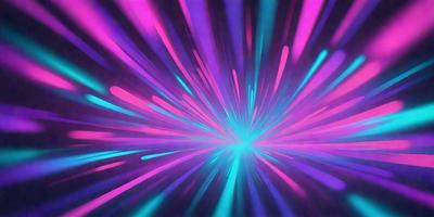 The primary subject of the image is a brightly colored, swirling, and pinkish-purple light. The light appears to be a neon or glowing effect, creating a visually striking and vibrant scene. The setting is a dark background, which contrasts with the bright light, emphasizing its intensity. The visual style of the image is a mix of digital art and illustration, as it captures the dynamic and luminous nature of the light. The colors and mood of the image are