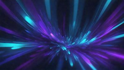 The primary subject of the image is a purple and blue light show, which appears to be a digital art or illustration. The setting is a dark background, and the visual style is a combination of colors and patterns. The dominant colors are purple and blue, creating a vibrant and energetic atmosphere.