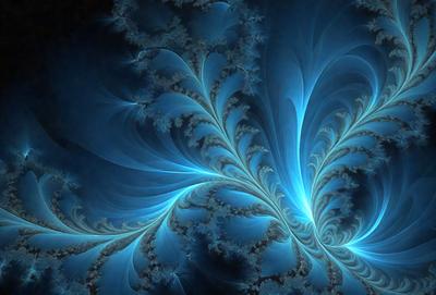 The primary subject of the image is a blue and white swirling pattern, which appears to be a digital art or illustration. The setting is a dark blue background, creating a contrasting and dramatic effect. The visual style is a combination of digital art and illustration, with a focus on the swirling pattern. The colors and mood of the image are predominantly dark blue and white, giving it a moody and artistic atmosphere.