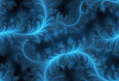 The primary subject of the image is a blue and white swirling pattern, which appears to be a digital art or illustration. The setting is a dark blue background, creating a contrasting effect with the swirling pattern. The visual style suggests that the image is a creative and artistic representation of a swirling design. The dominant colors are blue and white, giving the image a calm and soothing atmosphere.