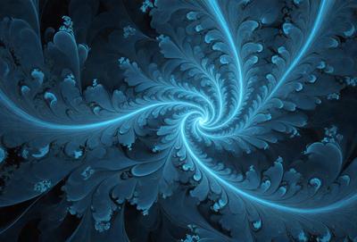 The primary subject of the image is a blue spiral pattern, which is the main object, scene, or focus of the image. The setting or background features a blue and white swirl pattern, creating a visually appealing and artistic atmosphere. The visual style of the image is a combination of digital art and illustration, as it showcases a detailed and intricate design. The colors and mood of the image are predominantly blue, which gives it a calm and serene vibe.