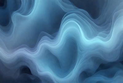 The primary subject of the image is a blue and white swirling pattern, which appears to be a digital art or illustration. The setting is a dark blue background, creating a contrasting and dramatic effect. The visual style is modern and artistic, with the swirling pattern being the main focus of the image. The colors and mood are predominantly dark and moody, with the blue and white swirls creating a sense of depth and intrigue.
