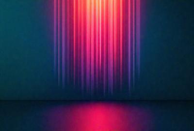 The primary subject of the image is a pink and purple light show, which appears to be a digital art or illustration. The setting is a dark blue background, creating a contrasting and dramatic effect. The visual style of the image is artistic and creative, with the light show being the main focus. The colors and mood of the image are vibrant and energetic, with the pink and purple hues evoking a sense of excitement and wonder.