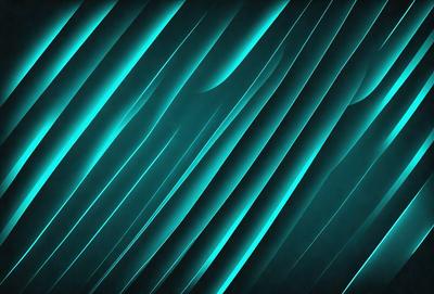 The primary subject of the image is a blue and green striped pattern. The setting is a dark background, which contrasts with the bright colors of the pattern. The visual style appears to be a digital art or illustration, as the colors and patterns are well-defined and consistent throughout the image. The overall atmosphere is vibrant and energetic, with the blue and green colors evoking a sense of movement and dynamism.