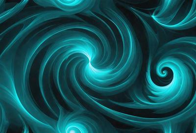 The primary subject of the image is a blue spiral pattern, which is the main object, scene, or focus of the image. The setting or background features a dark blue surface, which adds to the overall atmosphere. The visual style of the image is digital art, as it appears to be a digital illustration or drawing. The dominant colors in the image are blue and black, creating a sense of depth and intrigue.