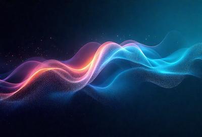 The primary subject of the image is a blue and orange wave, which appears to be a digital art or illustration. The setting is a dark background, which adds to the mood of the image. The visual style is a combination of digital art and illustration, creating a unique and captivating scene. The colors of the wave are predominantly blue and orange, which contribute to the overall atmosphere of the image.