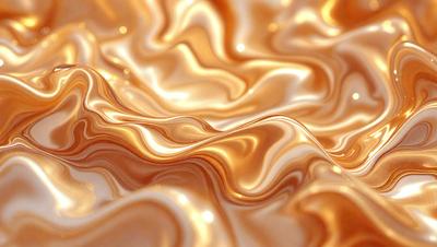 The primary subject of the image is a close-up of a gold-colored surface, possibly a piece of art or a textured wall. The setting appears to be a room with a patterned wall, and the visual style is a mix of a photo and a digital artwork. The dominant colors in the image are gold and brown, creating a warm and inviting atmosphere.