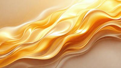 The primary subject of the image is a yellow and white flowing pattern, which appears to be a digital art or illustration. The setting is a white wall, and the visual style is modern and artistic. The dominant colors in the image are yellow and white, creating a warm and vibrant atmosphere.