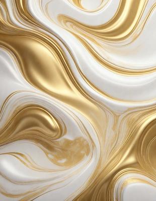 The primary subject of the image is a gold and white marble wallpaper with a gold and white marble design. The setting is a bathroom, and the visual style is a photo. The dominant colors are gold and white, creating a luxurious and elegant atmosphere.