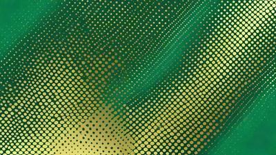 The primary subject of the image is a green and yellow patterned surface. The setting is a close-up of the pattern, which appears to be a combination of green and yellow dots. The visual style is a patterned surface, which could be a photo, digital art, illustration, drawing, or a patterned texture. The colors and mood of the image are predominantly green and yellow, creating a vibrant and lively atmosphere.