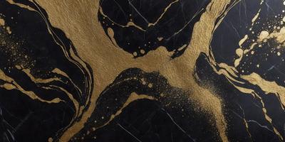 The primary subject of the image is a piece of artwork featuring a gold and black color scheme. The setting is a black background, which contrasts with the gold and black artwork. The visual style appears to be a combination of digital art and illustration, creating a unique and eye-catching piece. The colors and mood of the artwork evoke a sense of luxury and sophistication, with the gold and black tones creating a striking contrast against the black background.