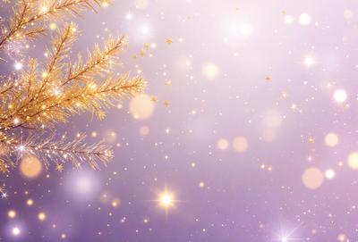 The primary subject of the image is a tree with golden leaves, which is the main focus of the scene. The tree is surrounded by a purple background, giving the image a unique and artistic visual style. The colors and mood of the image are predominantly purple and gold, creating a warm and inviting atmosphere.