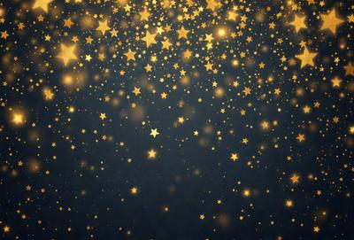 The primary subject of the image is a starry night sky filled with bright, shining stars. The setting is a dark, star-filled sky, and the visual style is a photo of the night sky. The colors and mood of the image are predominantly dark and serene, with the bright stars providing a contrasting and captivating element.