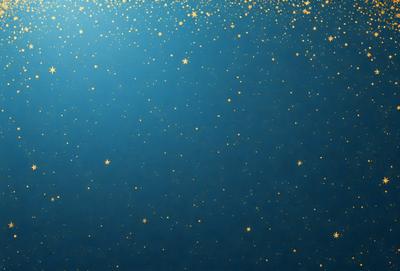 The primary subject of the image is a blue background with a starry pattern. The setting is a night sky, and the visual style is a digital art or illustration. The dominant colors are blue and white, creating a serene and peaceful atmosphere.