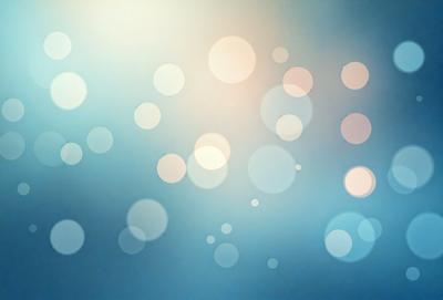 The primary subject of the image is a blue background with a pattern of white circles. The setting is a bright, sunny day, and the visual style is a combination of a photo and digital art. The dominant colors are blue and white, creating a calm and serene atmosphere.