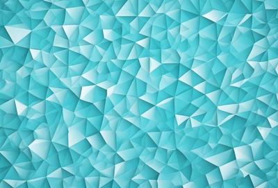 The primary subject of the image is a blue and white geometric pattern. The setting is a blue background, and the visual style appears to be a digital art or illustration. The dominant colors are blue and white, creating a calm and soothing atmosphere.