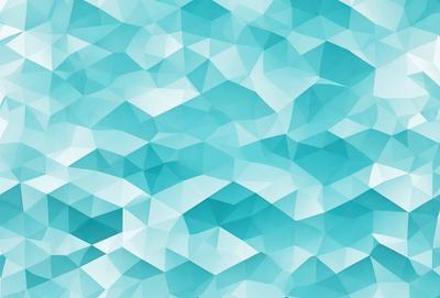 The primary subject of the image is a blue and white patterned surface, which appears to be a water-like texture. The setting is a blue ocean, and the visual style is a combination of digital art and illustration. The dominant colors are blue and white, creating a calm and serene atmosphere.