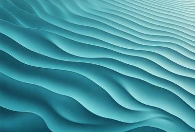 The primary subject of the image is a blue wave pattern, which is the main object, scene, or focus of the image. The setting or background features a blue surface, which adds to the overall atmosphere. The visual style of the image is a digital art or illustration, as it is a computer-generated or digitally created pattern. The dominant colors in the image are blue and white, creating a calm and soothing mood.