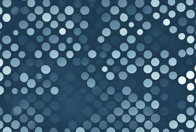 The primary subject of the image is a blue background with a pattern of white dots. The setting appears to be a dark, possibly nighttime, environment. The visual style of the image is a digital art or illustration, as it features a well-defined and consistent pattern of white dots. The colors and mood of the image are predominantly dark and moody, with the blue background and white dots creating a sense of depth and contrast.