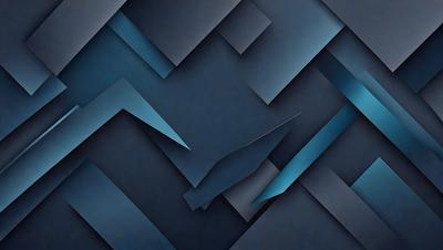 The primary subject of the image is a blue and black geometric pattern. The setting is a dark blue background, which contrasts with the pattern. The visual style is a digital art or illustration, as the pattern appears to be a part of a larger design. The dominant colors are blue and black, creating a moody and sophisticated atmosphere.
