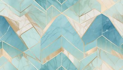 The primary subject of the image is a blue and white marble pattern. The setting is a blue and white marble wall, which serves as the background. The visual style is a combination of a photo and digital art, creating a unique and intricate design. The dominant colors are blue and white, giving the image a calm and sophisticated atmosphere.