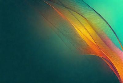 The primary subject of the image is a blue background with a pattern of orange, yellow, and green lines. The setting appears to be a digital art or illustration, as the lines create a visually appealing and dynamic design. The visual style is a mix of digital art and traditional illustration, creating a unique and captivating scene. The colors and mood of the image are vibrant and lively, with the blue background providing a calm and soothing atmosphere, while the orange, yellow, and green lines add a sense