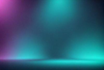 The primary subject of the image is a blue and green stage with a purple background. The stage appears to be empty, with no performers or props visible. The setting is a theater or a stage, and the visual style is a combination of digital art and illustration. The colors and mood of the image are vibrant and energetic, with the blue and green stage creating a sense of depth and the purple background adding a touch of contrast.