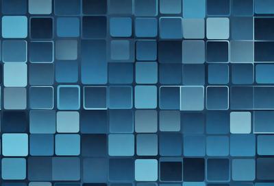 The primary subject of the image is a blue and white patterned background. The setting is a blue and white tiled wall, which serves as the backdrop for the pattern. The visual style is a digital art or illustration, as the pattern is created through a digital medium. The dominant colors in the image are blue and white, giving it a clean and modern appearance.