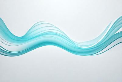 The primary subject of the image is a blue wave, which is the main focus of the scene. The wave is depicted as a blue and white pattern, giving it a dynamic and vibrant appearance. The setting is a white background, which provides a clean and minimalist look to the image. The visual style is a combination of photo and digital art, creating a unique and eye-catching representation of the wave. The colors and mood of the image are predominantly blue and white, giving it a calming and serene