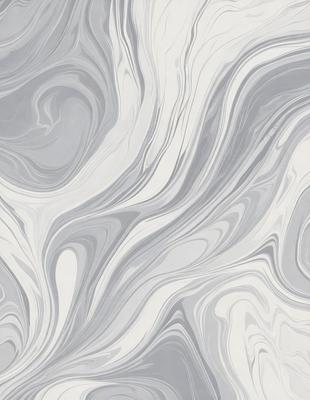 The primary subject of the image is a large, gray, and white marble tile. The setting is a bathroom, with the tile covering the walls and floor. The visual style is a close-up of the tile, showcasing its intricate patterns and textures. The dominant colors are gray and white, creating a clean and elegant atmosphere.