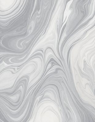 The primary subject of the image is a large, white, and gray marble tile. The setting is a wall, and the visual style is a close-up of the tile. The colors and mood of the image are predominantly white and gray, giving it a clean and elegant appearance.