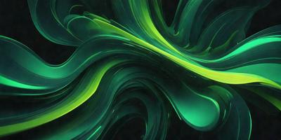 The primary subject of the image is a green and yellow swirl, which appears to be a digital art or illustration. The setting is a dark background, and the visual style is a combination of colors and patterns. The dominant colors are green and yellow, creating a vibrant and lively atmosphere.