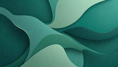 The primary subject of the image is a green, curved, and flowing design. The setting is a green background, which complements the design. The visual style is a digital art or illustration, showcasing the artist's creativity and skill. The colors and mood of the image are predominantly green, creating a sense of harmony and balance.