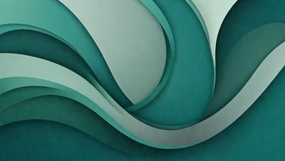 The primary subject of the image is a large, colorful wave. The wave is depicted in a digital art style, with a blue and green color scheme. The setting is a white wall, which serves as the background for the wave. The visual style of the image is a combination of digital art and illustration, creating a dynamic and vibrant scene.