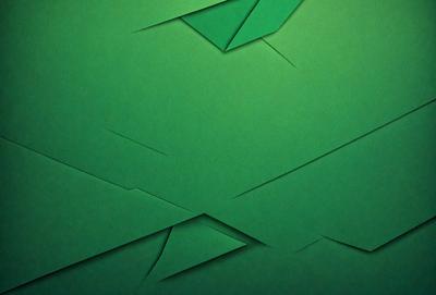 The primary subject of the image is a green background with a pattern of triangles. The setting is a green surface, possibly a wall or a piece of paper. The visual style is a combination of digital art and illustration, creating a unique and interesting design. The colors and mood of the image are predominantly green, giving it a calm and soothing atmosphere.
