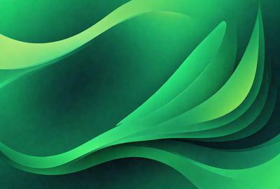 The primary subject of the image is a green, swirling, and flowing pattern. The setting is a green background, which complements the vibrant green color of the pattern. The visual style is a digital art or illustration, as the pattern appears to be a digital creation. The colors and mood of the image are predominantly green, creating a sense of calmness and tranquility.