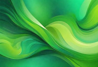 The primary subject of the image is a large, colorful, and intricate green leaf. The leaf is the main focus of the image, and it is displayed in a vibrant and lush green color. The setting is a green background, which complements the leaf's vivid hue. The visual style of the image is a combination of photo and digital art, creating a unique and eye-catching representation of the leaf. The overall atmosphere of the image is lively and fresh, with the green leaf serving as the