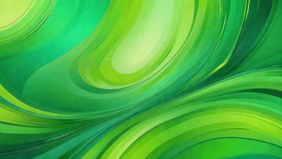 The primary subject of the image is a close-up of a green leaf. The setting is a green background, which creates a vibrant and lively atmosphere. The visual style is a digital art or illustration, as the leaf is depicted in a detailed and intricate manner. The dominant colors are green, which creates a sense of freshness and natural beauty.