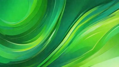 The primary subject of the image is a large, vibrant green leaf. The leaf is prominently displayed in the foreground, with a background of a green and white pattern. The visual style of the image is a combination of a photo and digital art, creating a unique and eye-catching design. The colors and mood of the image are predominantly green, with a lively and fresh atmosphere.